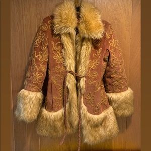 Vintage Penny Lane Faux Fur Lined Coat